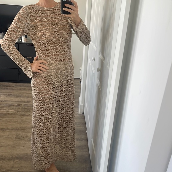 Zara Beige Maxi Dress - Picture 5 of 10